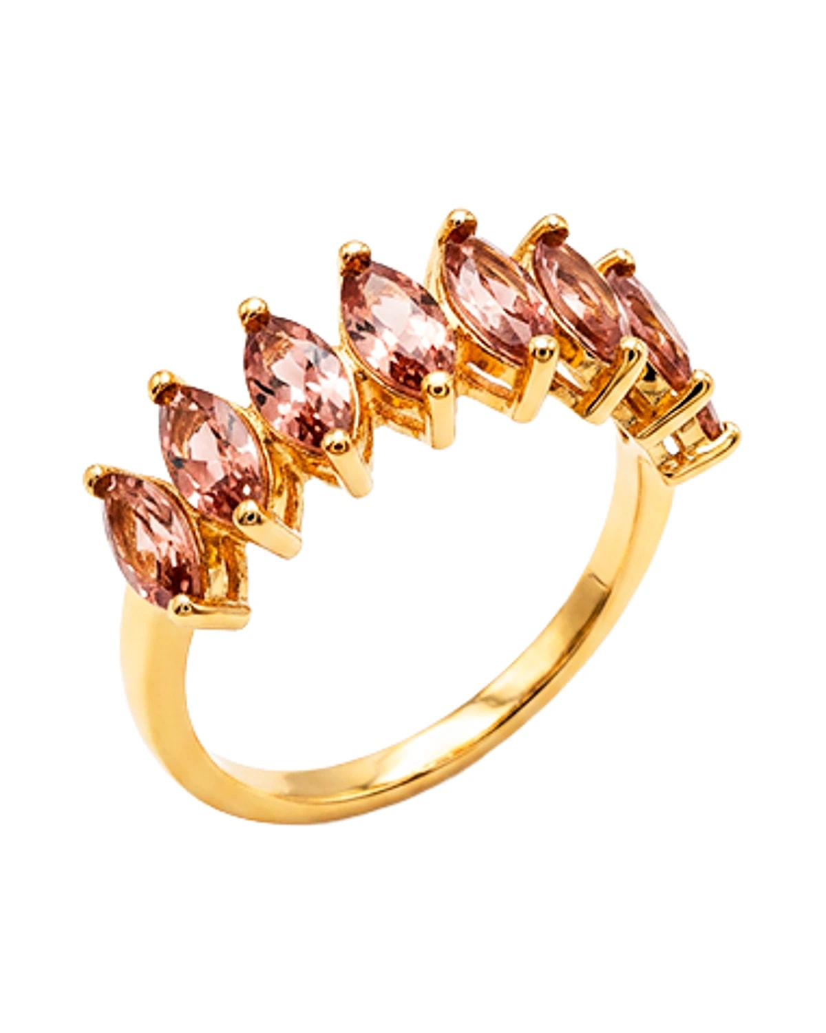 Anel Navete Zirc Mocha 6X3