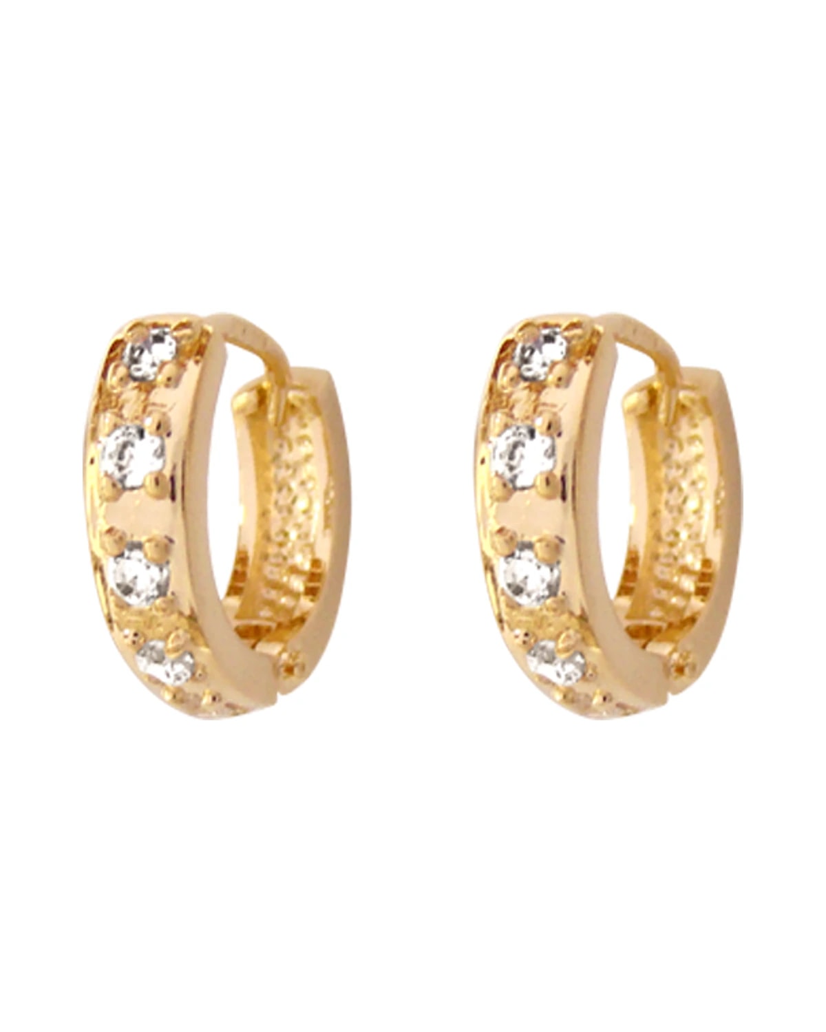 Brinco Argola Pequeno com Zirconias