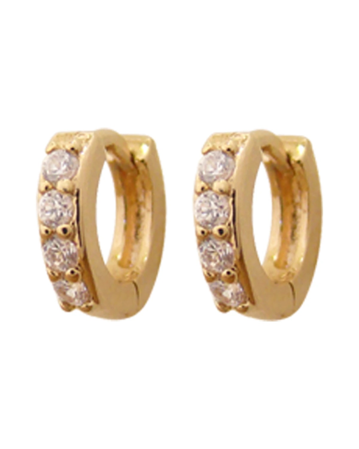 Brinco Micro Argolinha com Zirconias
