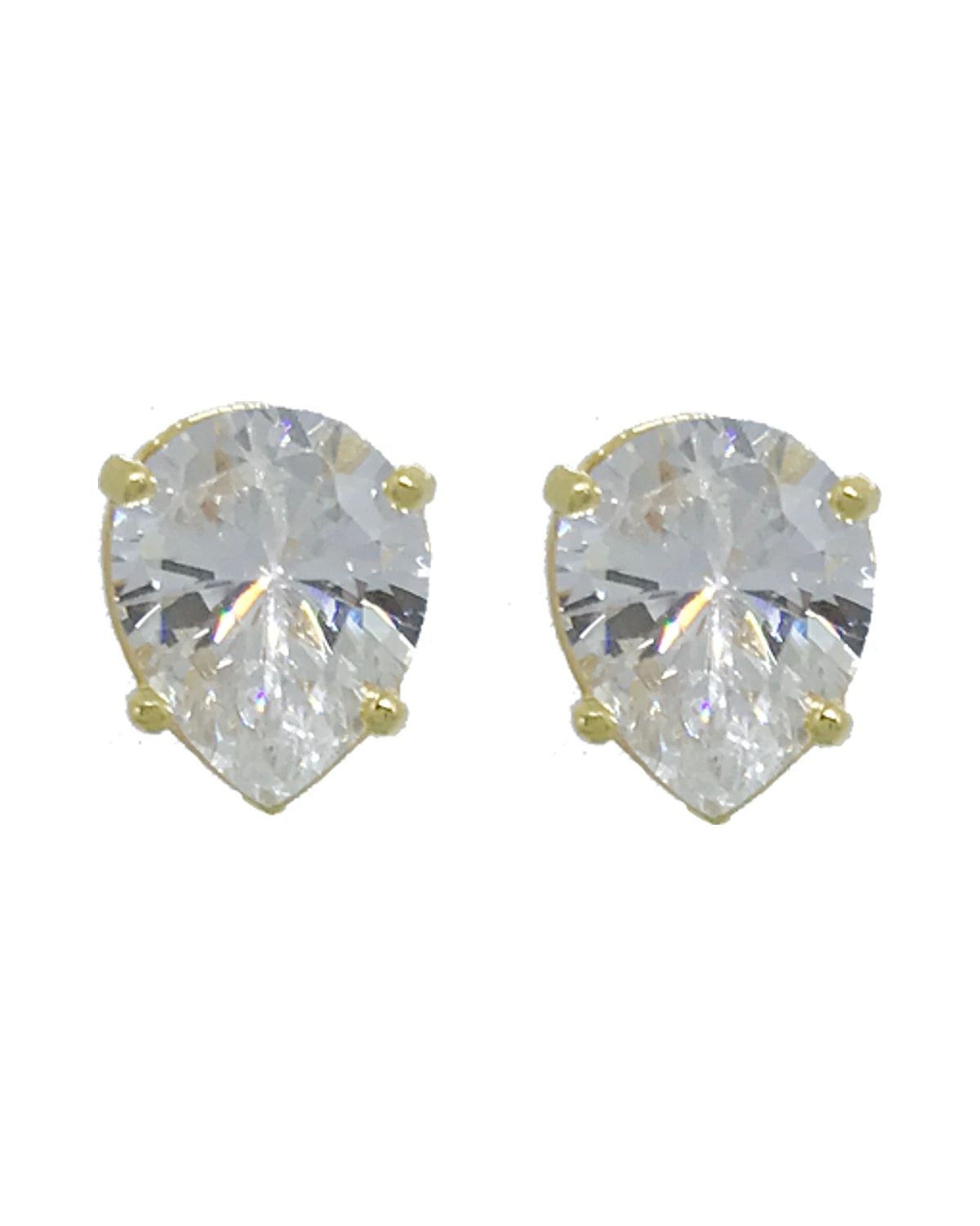 Brinco Gota Zirconia Cristal
