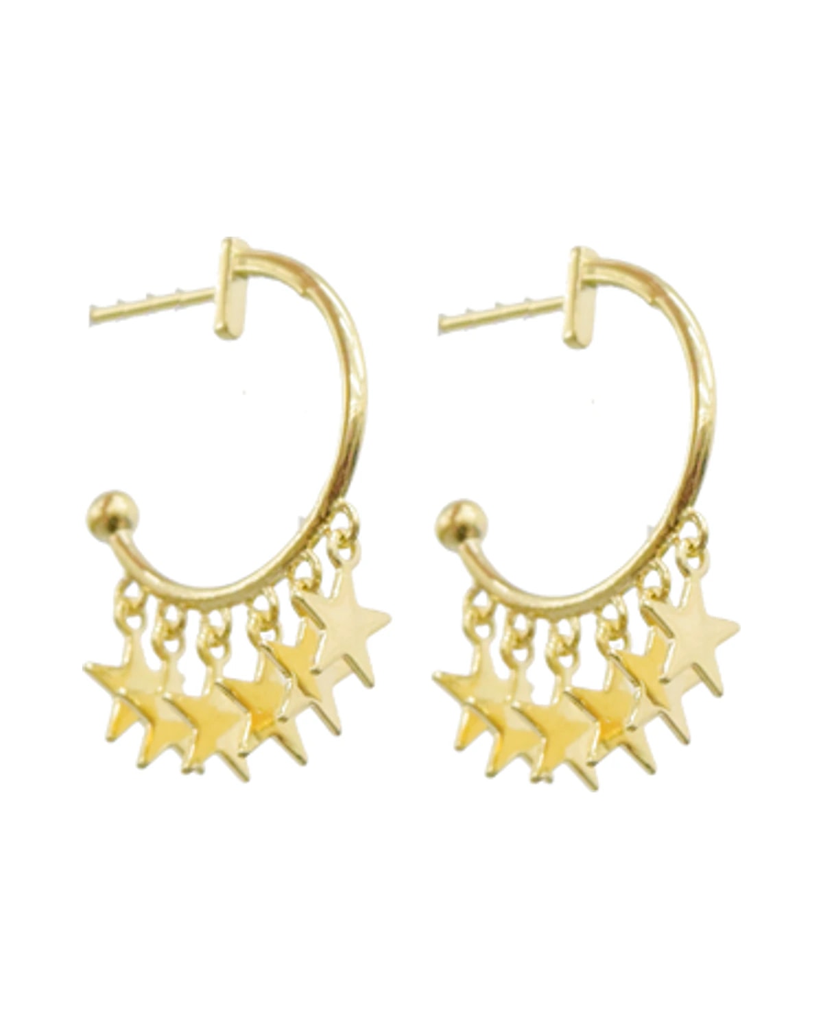 Brinco Mini Argolinha de Estrelas