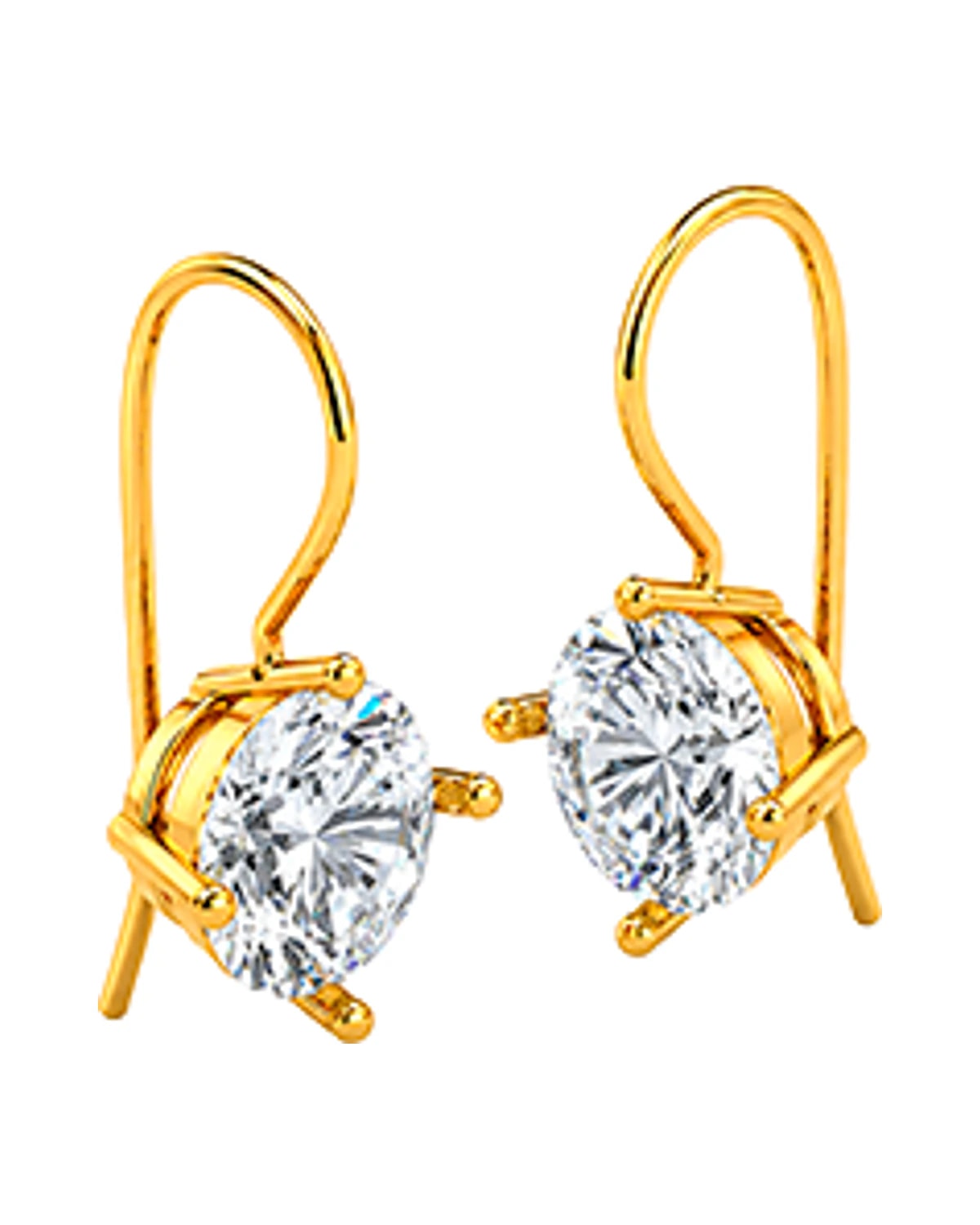Brinco Gancho Zirconia 10Mm