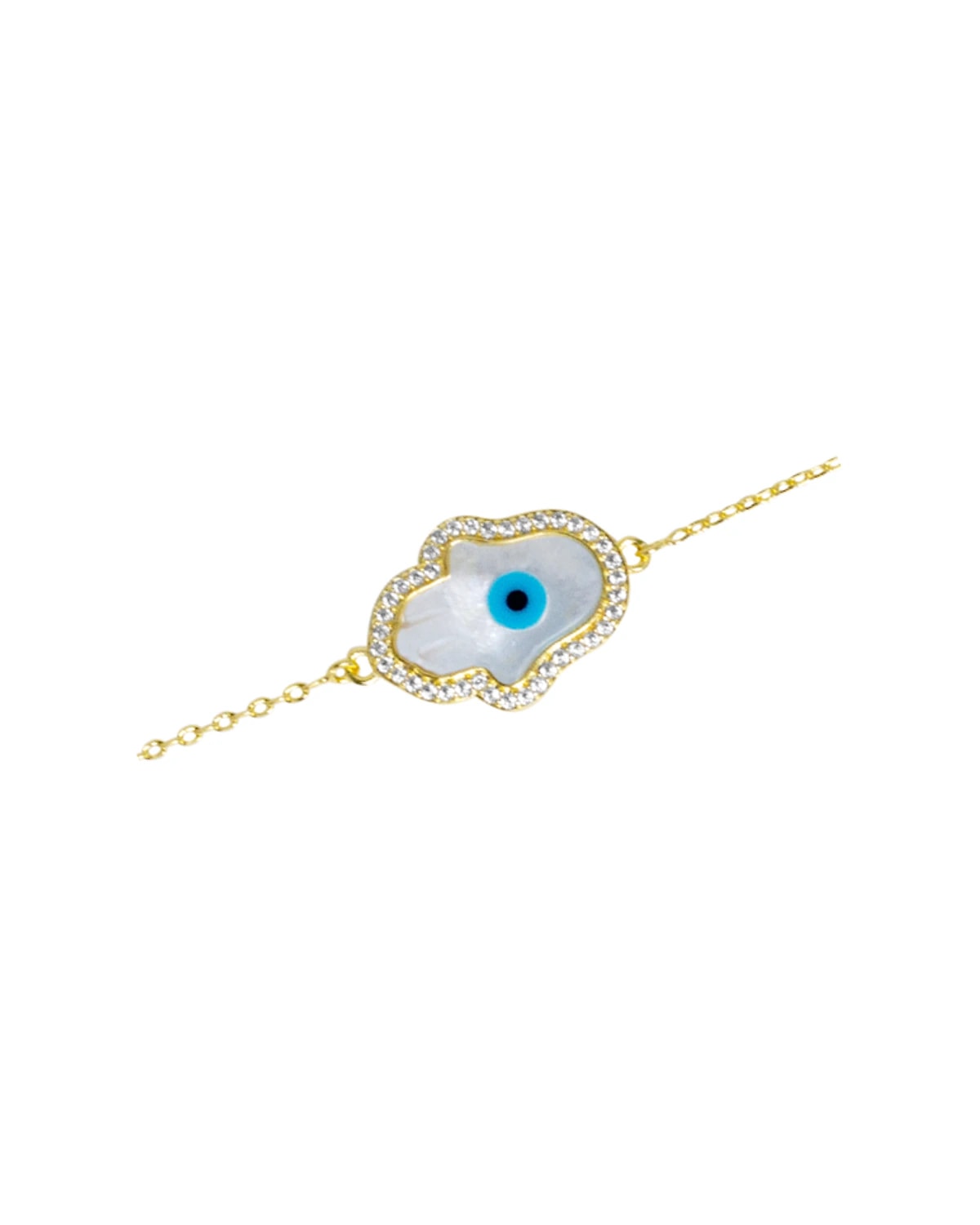 Pulseira Mão de Fátima Olho Grego