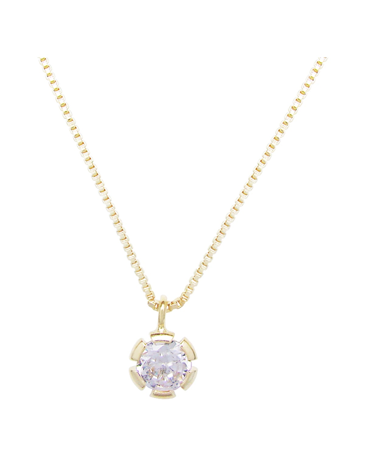 Gargantilha Ponto de Luz Zirconia 6 Garras