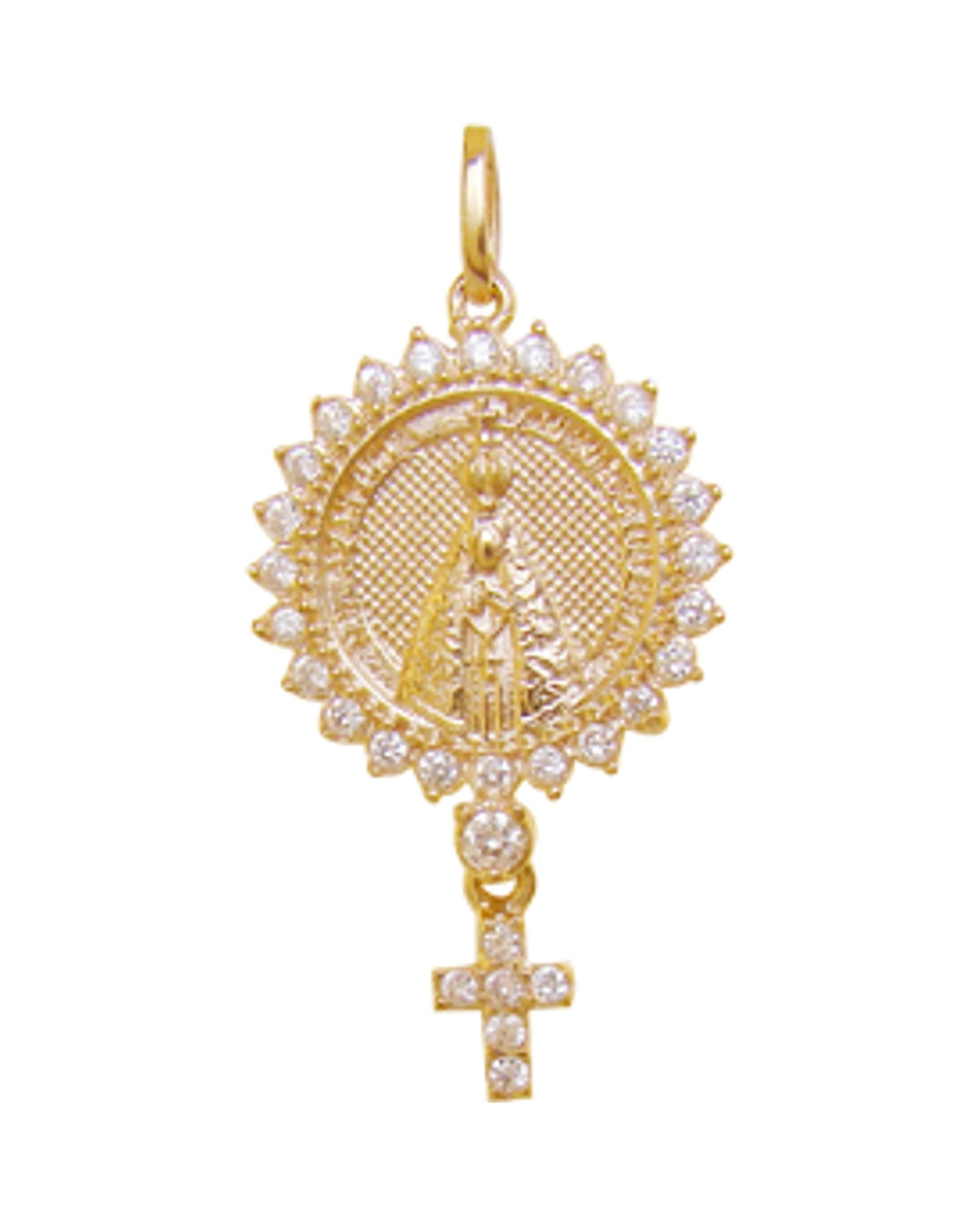 Medalha Nossa Senhora Aparecida com Cruz