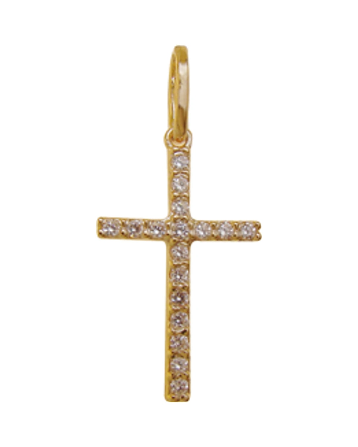 Medalha Mini Cruz com Zirconias