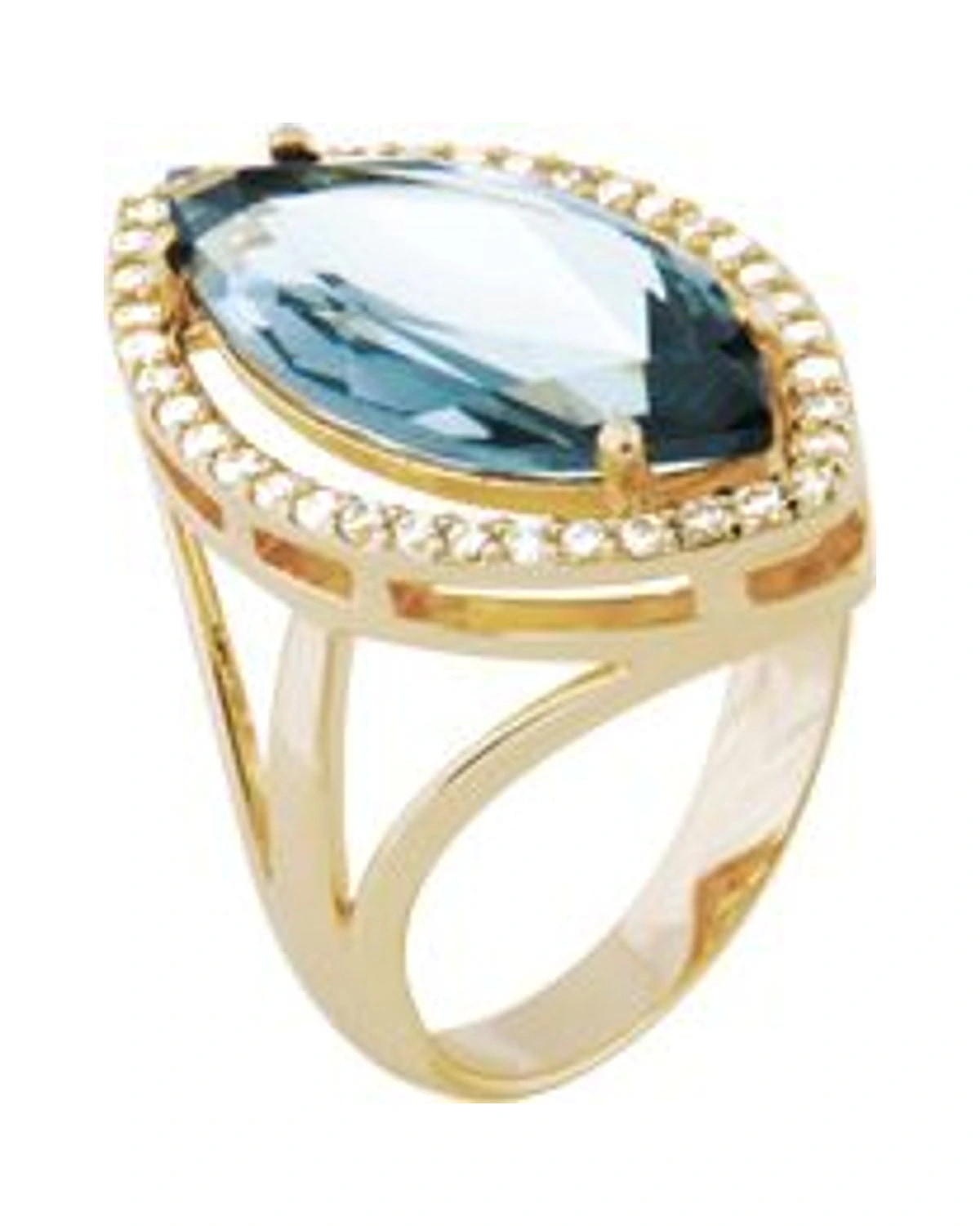 Anel Navete com Zirconia