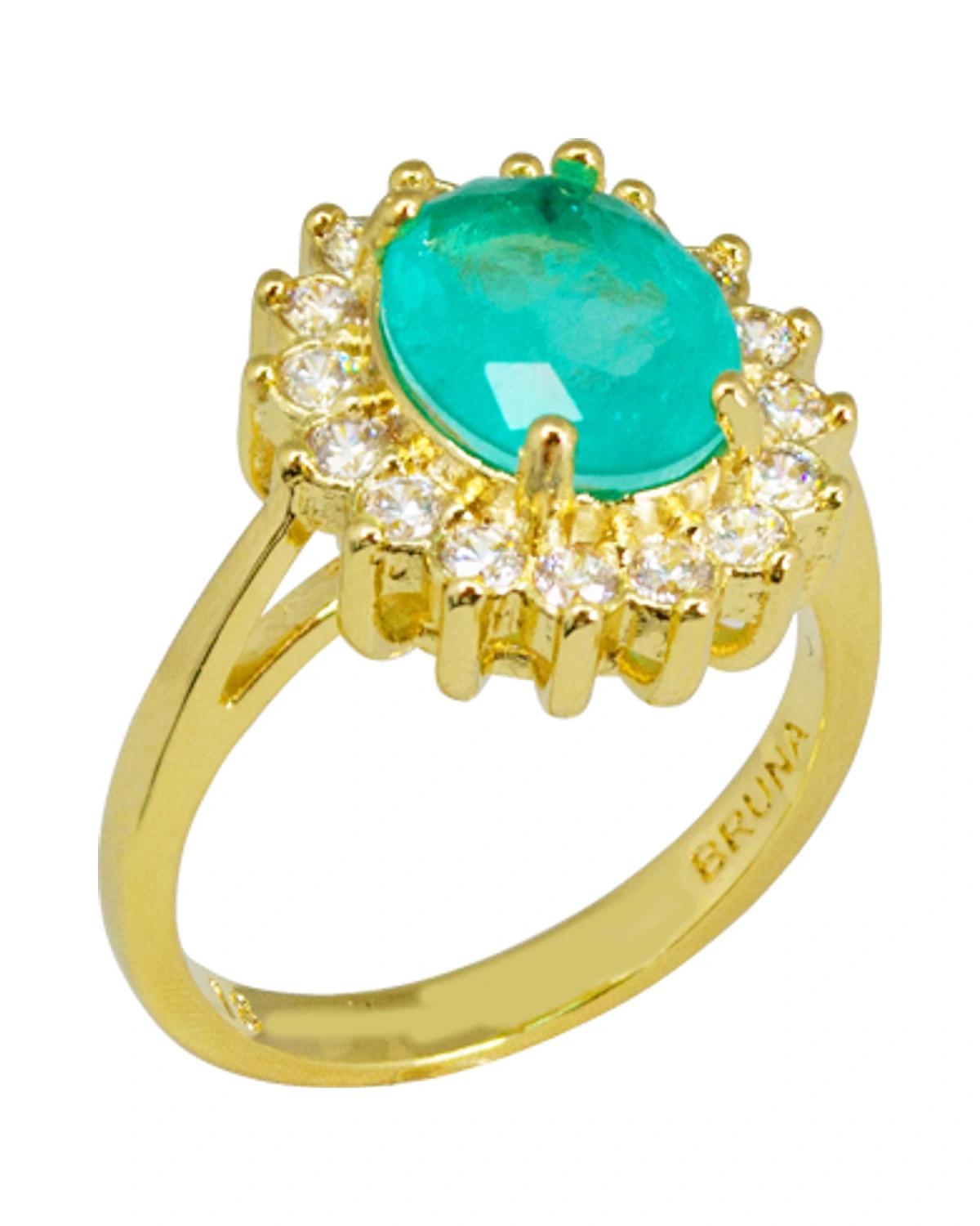 Anel Fusion Oval C/Zirconias