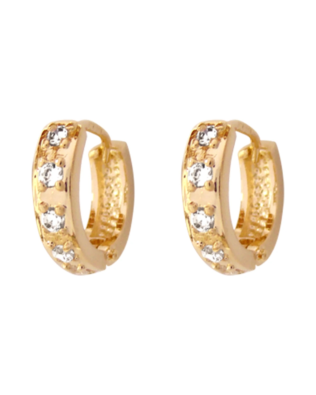 Brinco Argola Pequeno com Zirconias