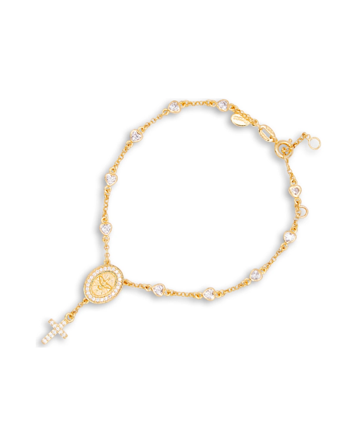 Pulseira Terço Coração