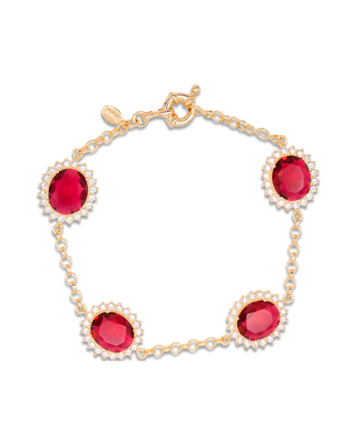 Pulseira Zirc C/ Cristal Rosa