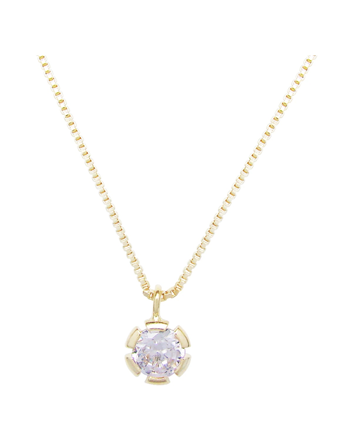 Gargantilha Ponto de Luz Zirconia 6 Garras