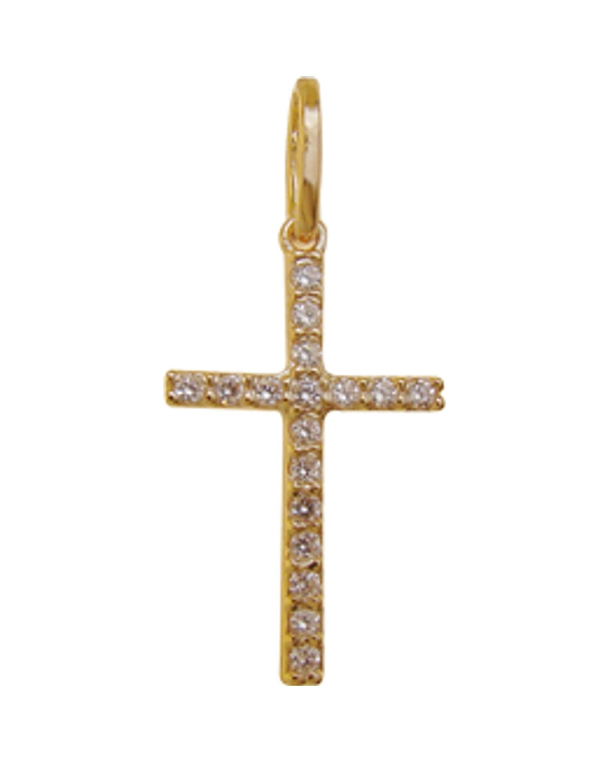 Medalha Mini Cruz com Zirconias