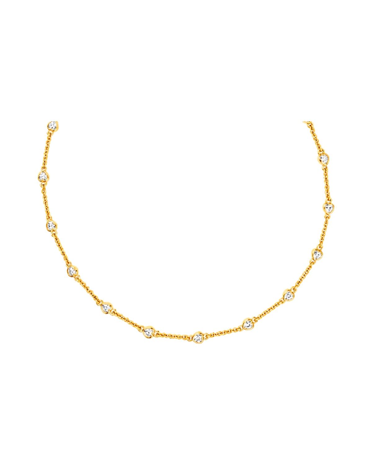 Gargantilha Choker Coração Zirc 3Mm
